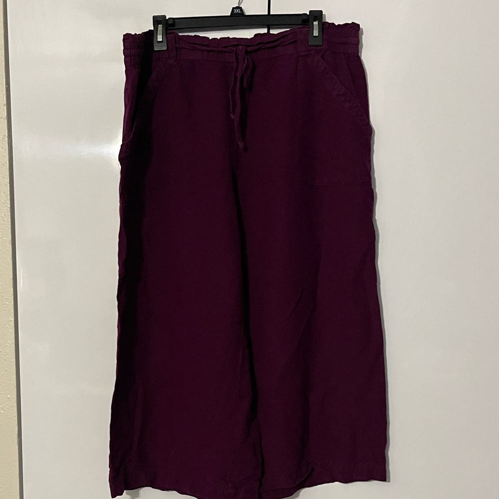 LOFT Purple Wide Leg Pants